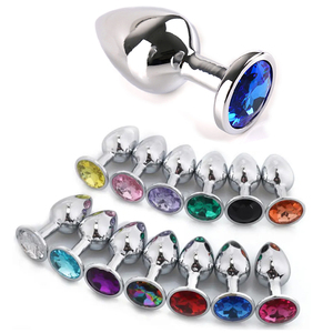 قاعدة جوهرة للاستخدام المنزلي جهاز تدليك سدادة المؤخرة من سبائك الألومنيوم سدادة شرجية للجسم للإناث والذكور لتطبيق الجسم - Product Image 2