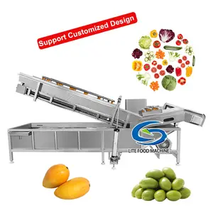 Alta Eficiência Doméstica Home Restaurant Ultrasonic Mango Fruit Washer Lavadora De Vegetais De Ozônio