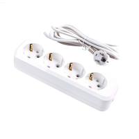 Prise de rallonge de prise électrique résidentielle 10A/16A à double prise avec mise à la terre standard d'approbation CE-LVD pour les espaces compacts