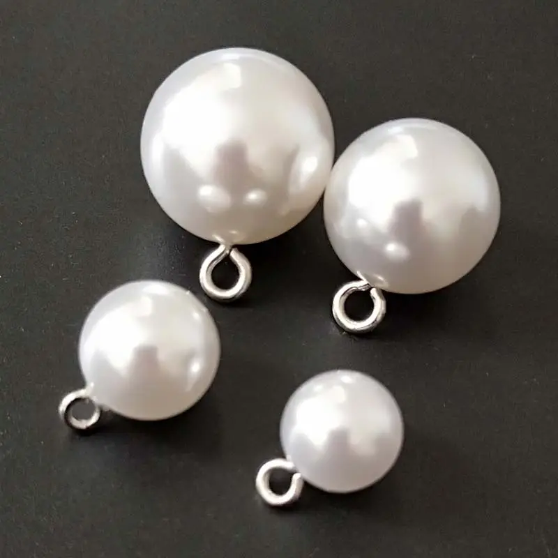 Factory Painting Bead Ball Plastic Pearl Shank Upholstery Button for Chothing