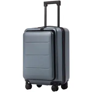 Ensemble de pièces de valise de sécurité de voyage, bagage à main ABS + PC avec pochette, sac de week-end