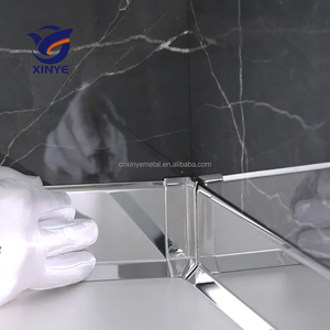 Nouvelle arrivée 0.5mm 3mm <span class=keywords><strong>acier</strong></span> inoxydable mur coin protecteur carrelage garniture plinthe en métal pour tous les Types de sol pour escalier - Product Image 6