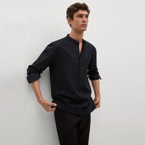 <span class=keywords><strong>Camicia</strong></span> da <span class=keywords><strong>uomo</strong></span> sostenibile camicie di <span class=keywords><strong>lino</strong></span> Henley per gli uomini a manica lunga Eco Friendly <span class=keywords><strong>camicia</strong></span> di <span class=keywords><strong>lino</strong></span> con colletto Mao - Product Image 1