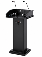 Pupitre numérique de conférence avec double microphone et haut-parleur pour l'école, l'université, la salle de conférence, la table d'enseignant