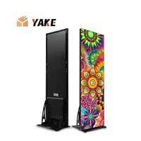 Écran LED portable pliable Yake Gob P1.2 P1.5 P1.8 P2.5, Totem d'affichage numérique intérieur, Écran LED pliable, Mur vidéo