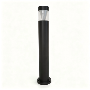 Black <b>LED</b> Lawn Bollard <b>Light</b> Outdoor Garden Path Lamp Surface Mounted Waterproof - Product Image 6