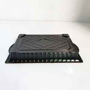 JY-F2205 thân thiện với môi Sushi hộp với nắp phục vụ loại khay dùng một lần hộp vàng nhựa hình chữ nhật khay cho Sushi - Product Image 2