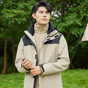 Có thể tháo rời ba-trong-một Áo khoác mùa đông cho nam giới phụ nữ đứng cổ áo với Windproof không thấm nước Tính năng ngoài trời ấm lông cừu áo khoác - Product Image 1