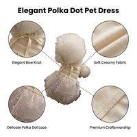 Robe tutu pour animaux de compagnie, jupe princesse, robe à pois en maille pour petits chiens et chats, fête d'anniversaire