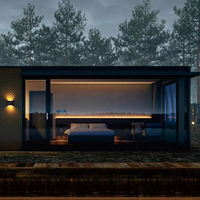 Maison préfabriquée isolée en acier léger, villa portable, logement secondaire australien, cabane de jardin irlandaise, économie d'énergie pour hôtel et vacances