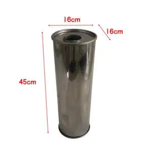 Nhà sản xuất chuyên nghiệp Round Shaped silencer thép không gỉ 409 phổ xe muffler