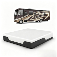 Colchón Acolchado de Poliéster con Memoria Viscoelástica, Firmeza Media, Refrigerante, Antibacteriano y Lavable para Cama de RV, Camper, Remolque y Todas las Estaciones