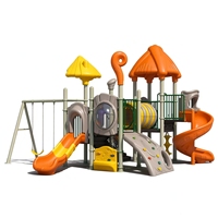 Toboggan combiné pour enfants d'extérieur certifié TUV, résistant aux UV et aux intempéries, équipement de terrain de jeu pour maternelle et parc communautaire