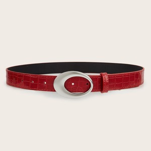 Nouveau Designer 2.8cm Largeur Crocodile Motif Femmes Ceintures En <span class=keywords><strong>Cuir</strong></span> Dames Robe Ceintures pour Jeans Maigre Rétro Y2K PU Ceintures En <span class=keywords><strong>Cuir</strong></span> - Product Image 3