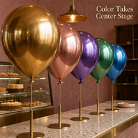 Lot de 50 ballons en latex métallisé de 12 pouces, de haute qualité, fabriqués en Chine, pour la décoration de fête du Nouvel An, ballons à l'hélium pour fête