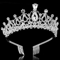 Diadèmes de reine en cristal pour filles, accessoires de cheveux de mariée, cadeaux pour anniversaire, mariage, bal de promo