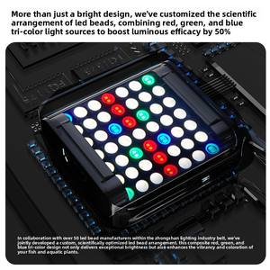 Projecteur LED WRGB à spectre complet pour aquarium, moderne en acier inoxydable, pour aquarium planté, contrôle des algues, observation des poissons, maison, bureau, chambre - Product Image 5