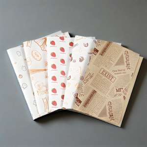 Papier à hamburger imprimé personnalisé résistant à la graisse pour l'emballage alimentaire - Product Image 1