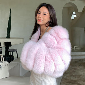 Nuovi arrivi cinque sezioni fantasia Cherry Blossom rosa <span class=keywords><strong>pelliccia</strong></span> <span class=keywords><strong>di</strong></span> volpe <span class=keywords><strong>cappotto</strong></span> Crop giacca donna inverno <span class=keywords><strong>pelliccia</strong></span> <span class=keywords><strong>di</strong></span> volpe Outwear <span class=keywords><strong>con</strong></span> colletto <span class=keywords><strong>con</strong></span> risvolto - Product Image 5