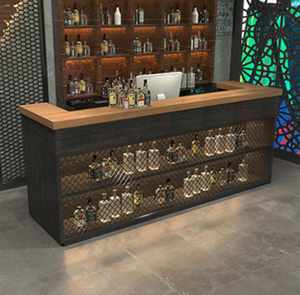 High End Simple Wooden Art Reception Counter Custom for Villa Club Hotel Lobby Commercial Furniture - Product Image 2