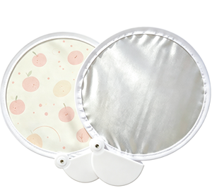 Éventail pliable personnalisé imprimé, surface réfléchissante, éventail de poche, idéal pour les voyages en extérieur et les cadeaux de fête - Product Image 3