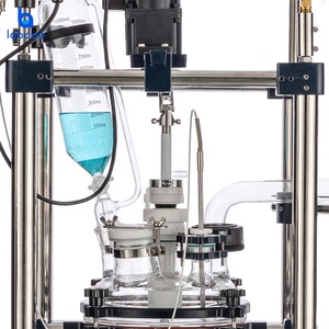 Laboao 1L 2L 5L Mini kimyasal reaktör Lab ceketli cam reaktör - Product Image 6