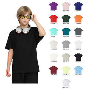 Nouveau style tendance T-shirt pour enfants 100% coton à manches courtes surdimensionné imprimé avec logo personnalisé - à la mode - Product Image 2