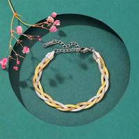 Collier multicolore pour femmes et filles, chaine torsadée, en acier inoxydable et titane, tissé à la main, à la mode européenne