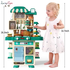 Jouets de <span class=keywords><strong>cuisine</strong></span> pour enfants d'âge préscolaire avec lumières réalistes, aliments de jeu, évier de simulation avec fonction de pulvérisation - Product Image 6