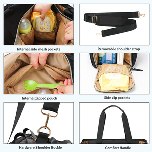 <span class=keywords><strong>Sac</strong></span> <span class=keywords><strong>à</strong></span> couches multifonctionnel étanche pour nouveau-né <span class=keywords><strong>Mini</strong></span> fourre-tout <span class=keywords><strong>sac</strong></span> de voyage de maternité poches isolées Design élégant pour femme - Product Image 3