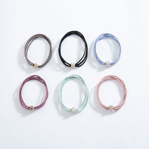 Korean Style Rhinestone Multi Strand Hair Tie Fabric <b>Braided</b> Casual Headdress <b>Accessory</b> Random Color Mixing - Product Image 4