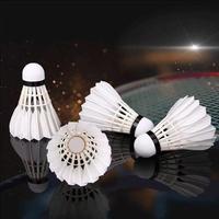 Volant de badminton hybride premium léger à tige épaisse en plumes d'oie, vol stable, haute durabilité, pour entraînement en club