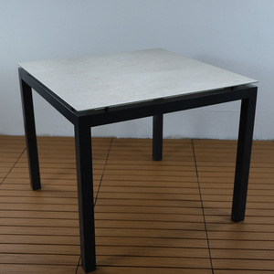 <span class=keywords><strong>Table</strong></span> à manger carrée <span class=keywords><strong>en</strong></span> aluminium <span class=keywords><strong>de</strong></span> haute qualité <span class=keywords><strong>avec</strong></span> mobilier <span class=keywords><strong>de</strong></span> <span class=keywords><strong>jardin</strong></span> <span class=keywords><strong>en</strong></span> verre à effet <span class=keywords><strong>céramique</strong></span> pour l'extérieur - Product Image 2