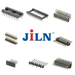 Jiln Pin Header Board Connector SMT Tipo macho Materiales personalizados Multi Row Electronic 12 Pin Connector Black + Silver -40-105