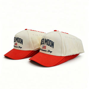 Casquette de baseball bicolore crème et marine, broderie personnalisée, drapeau américain, pour hommes et femmes, été, sports de plein air, casquettes snapback - Product Image 2