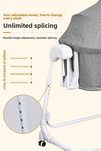 Premium Multifunctional Electric Baby Crib Portable Foldable Splicing Bed for Newborns 0-36 Months with Modern Design Metal - Product Image 4