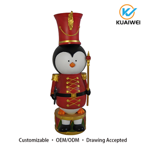 รูปปั้นเพนกวิน<span class=keywords><strong>ทหาร</strong></span>เรซิ่นขนาดใหญ่สำหรับตกแต่งคริสต์มาสทั้งในร่มและกลางแจ้ง - Product Image 6