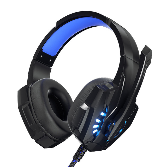 Gaming Headset Active Noise Cancelling RGB Lighting 3D Surround Sound Wired HD Microphone Clear Calls Over Ear Headphones