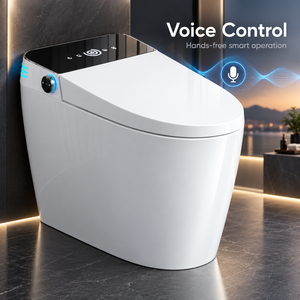 Toilettes intelligentes pour salle de bain avec télécommande et siège chauffant, système de désodorisation automatique, température réglable, montage au sol - Product Image 4