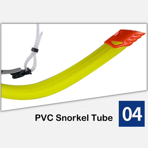 Snorkel Frontal <span class=keywords><strong>con</strong></span> Tapa Seca Equipo de Snorkel Deporte Acuático Sets de Buceo Entrenamiento de Natación Profesional <span class=keywords><strong>Tubo</strong></span> de Respiración de PVC Kits de Natación - Product Image 5
