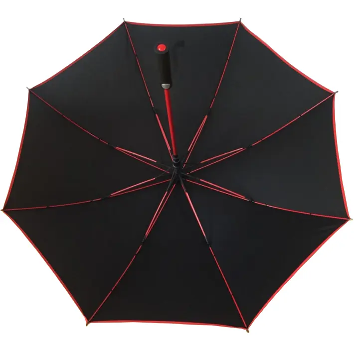 Parapluie de golf droit de marque de haute qualité à ouverture automatique Fluorescence Strong 10 côtes 30 pouces