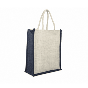 Sac fourre-tout en jute moyen personnalisé avec motif lettres, réutilisable et écologique, idéal pour les courses, l'emballage de détail et les événements promotionnels - Product Image 4