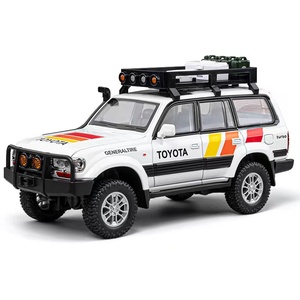 Wholesale Diecast Model Car 1:24 LC80 Land Cruiser with Sound and Light Pullback Decorate Collect Metal Car Mode SUV Car Model - Product Image 1