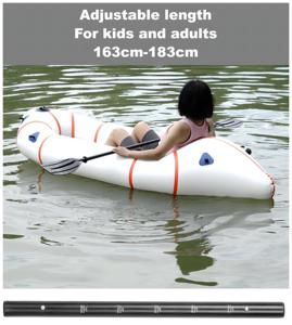 キッズカヤックパドル5ピーススーパーライト0.75kg調整可能大人アルミ合金シャフトPPプラスチックブレード子供サイズカヌーパドル - Product Image 4