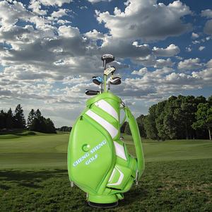 Bolsas de Golf de Torneo con Cierre de Cremallera, Duraderas, de PU Verde, con Logotipo Personalizado Directo de Fábrica, Portátiles, para Hombre y Mujer, Tamaño 9.5x35", Exportación - Product Image 1