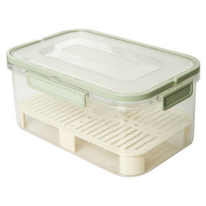 Portable Food Storage Container Rectangle <b>Clip</b> On Lid Camping Picnic Fruit Salad Lunch Box Handheld Design - Product Image 3