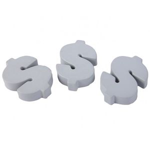 Balle anti-stress promotionnelle en forme de symbole du dollar américain en PU, design cube, personnalisable pour unisexe - Product Image 3