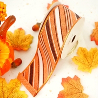 Ruban en polyester imprimé personnalisé à motifs floraux pour emballages cadeaux DIY d'Halloween et de Noël