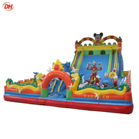 Château gonflable de qualité commerciale, toboggan gonflable, structure de jeux gonflable pour parc extérieur, aire de jeux gonflable pour enfants