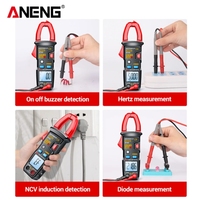 Pince ampèremétrique numérique IMHOO PN107 True RMS 4000 points de mesure, testeur de courant AC/DC pour électricien, CVC, ODM, CE